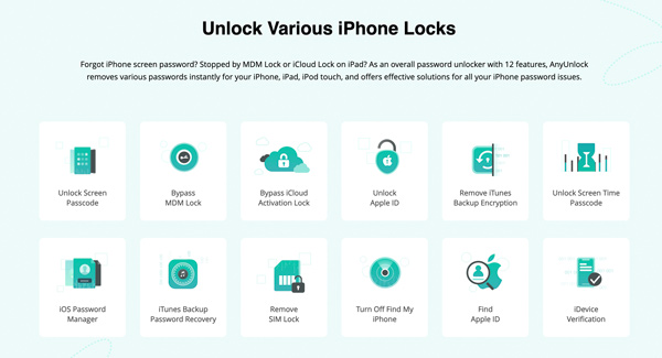 Anyunlock Key Features