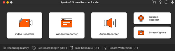 Программа записи экрана Apeaksoft для Mac