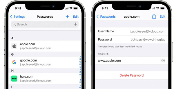 Apple-ID-Passwort in den Einstellungen