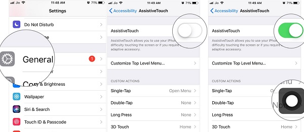 Assistivetouch unter iOS 12