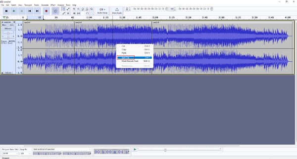 Audacity vágott Flac fájlokat