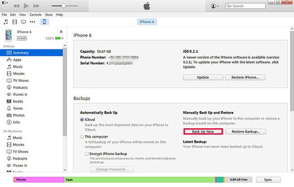 Transfiere videos de iPhone a Mac a través de iTunes