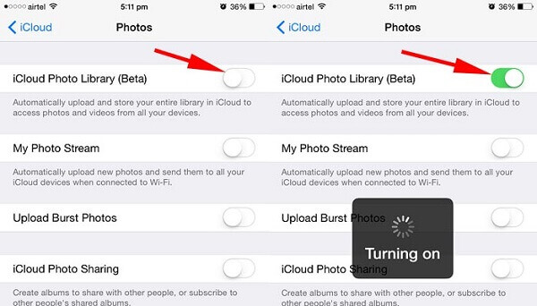Fotos automatisch in iCloud sichern