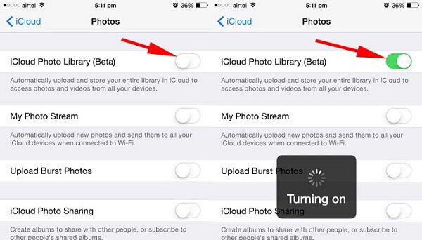 Резервное копирование фотографий в iCloud автоматически