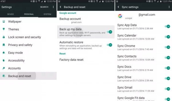 Backup Contacts to Google Cloud