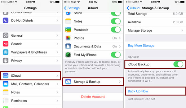 iCloud back-up