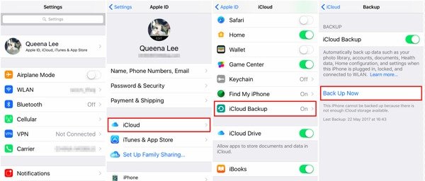 Faça o backup no iCloud