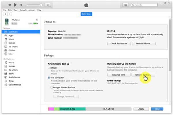 Copia de seguridad de iTunes a iCloud