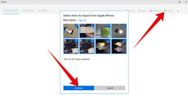 Säkerhetskopiera bilder från iPhone till PC Med Foton App