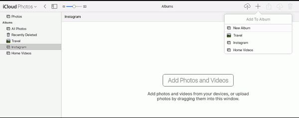 Ajouter des images au nouvel album iCloud