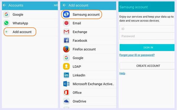 Samsung-account toevoegen