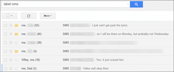 Sauvegarder les messages texte sur Gmail