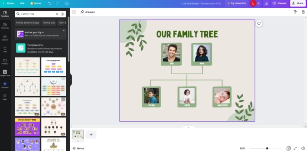 Canva Come creare un albero genealogico