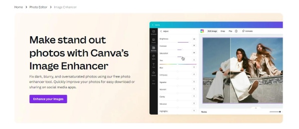 Canva Online Photo Enhancer