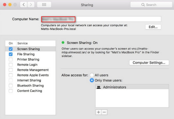 Changer le nom Airdrop mac