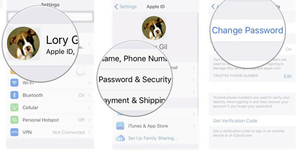 Ändra ditt Apple ID-lösenord på Iphone