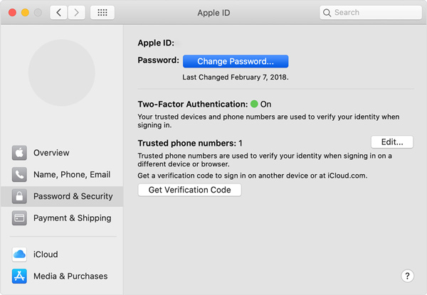 Changer le mot de passe de votre identifiant Apple sur Mac