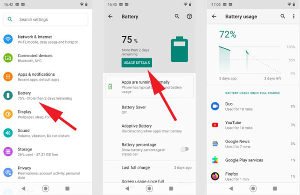 Check App Battery Usage