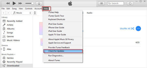 Mettre à jour iTunes sous Windows