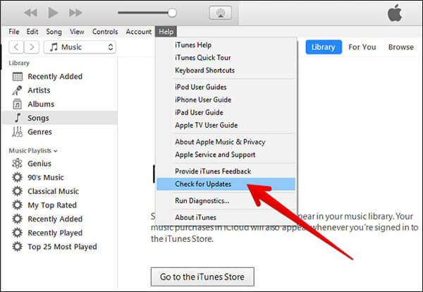 Ellenőrizze az iTunes alkalmazást