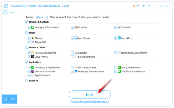 Choose Backup File