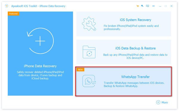 Elija transferencia de Whatsapp