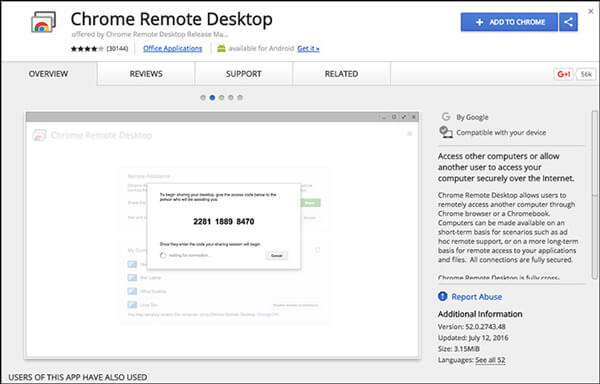 Télécharger Chrome Remote Desktop