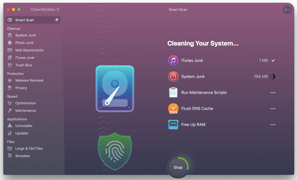 CleanMyMac interfész