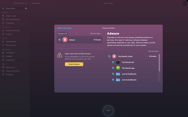 CleanMyMac X Adware Malware Virusfjernelse