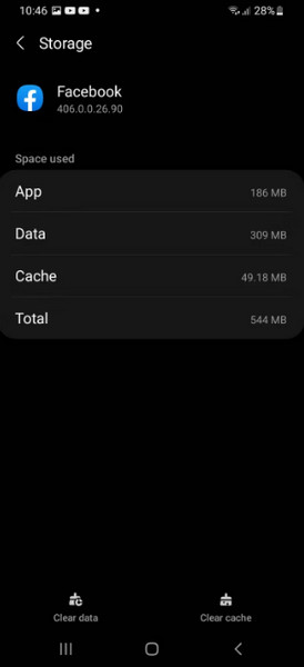 Facebook-cache op Android