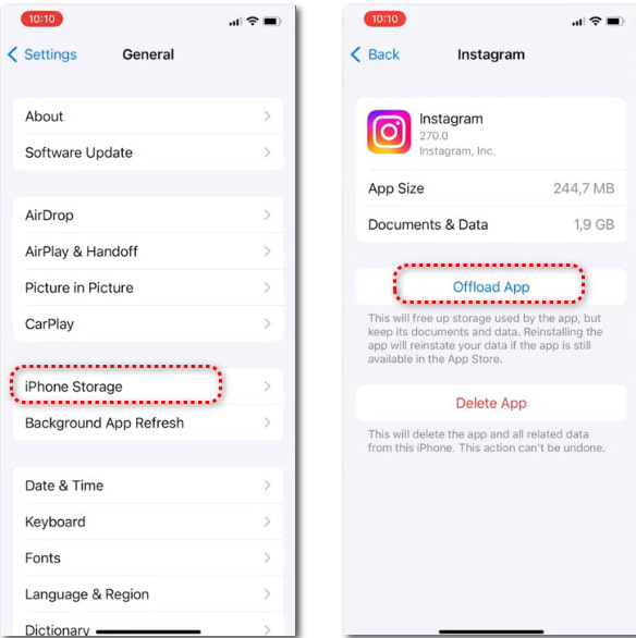 Borrar caché de Instagram iPhone