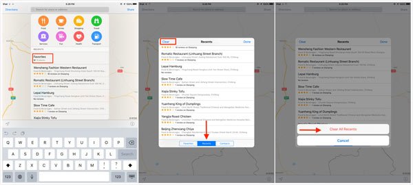 Borrar mapa de historial iOS9