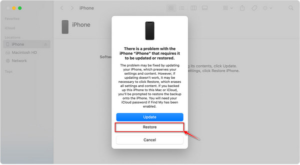 Click Restore iTunes