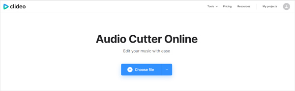 Clideo Audio Cutter en ligne