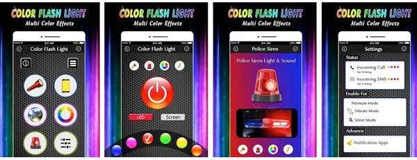 Kleur Flash Light Alert Oproep en SMS