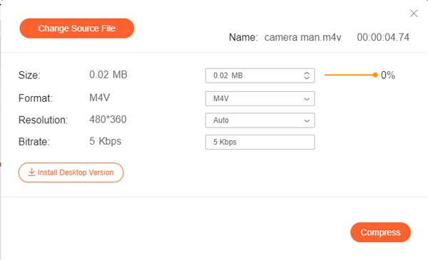 Compresser M4V en ligne