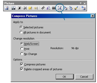 Foto's comprimeren in Powerpoint2003