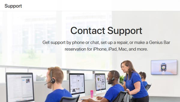 Связаться со службой поддержки Apple