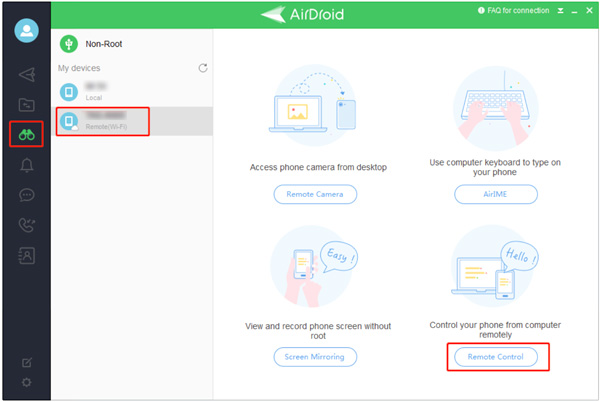 Управление Android с ПК с помощью Airdroid