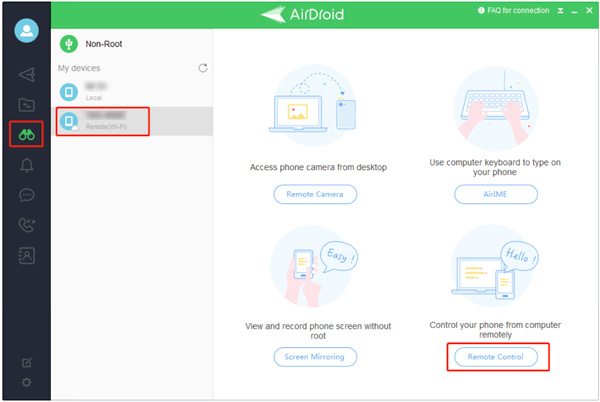 Airdroidを使用してPCからAndroidを制御