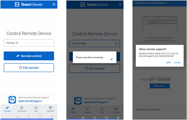 Teamviewer を使用して PC から Android を制御
