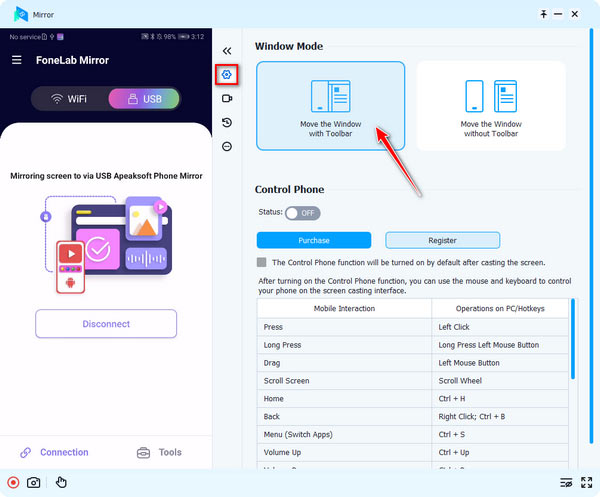 Controlar el teléfono desde la PC