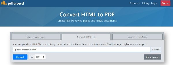 Convertir des messages Ttml en PDF