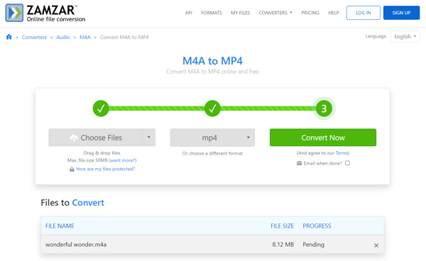 Convert M4a to Mp4 Online Zamzar