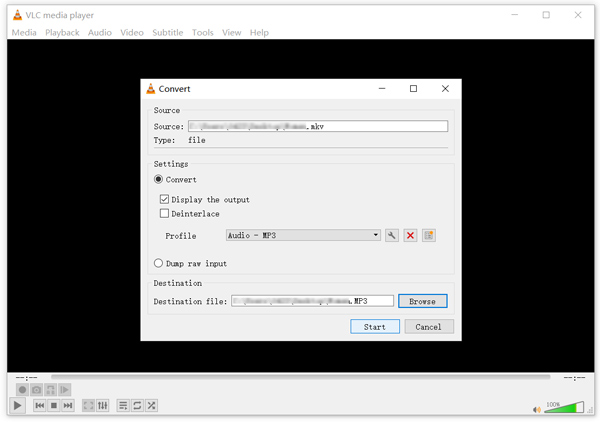 Convert MKV to MP3 Free in Vlc