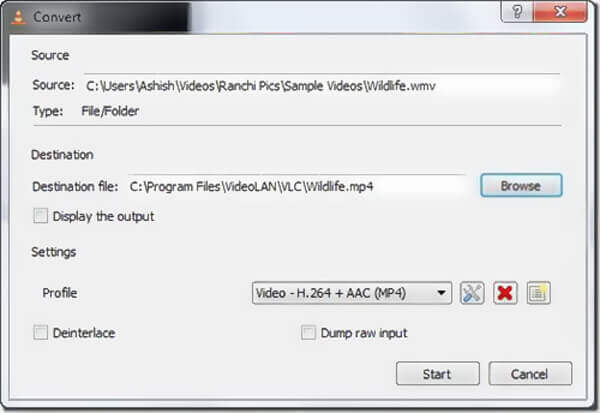 Converter mp4 em mkv vlc