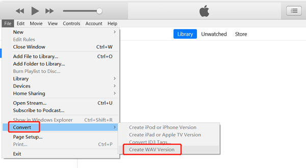 Convertir MP4 a WAV en iTunes