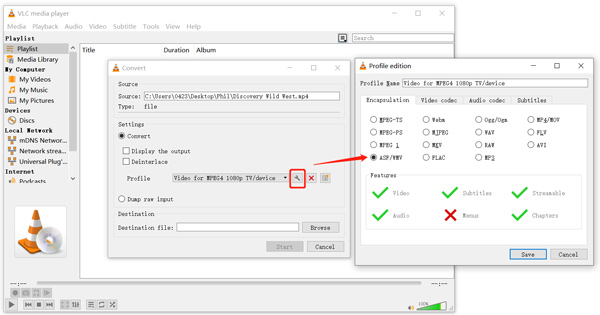 Converteer MP4 naar Wmv Gratis Vlc