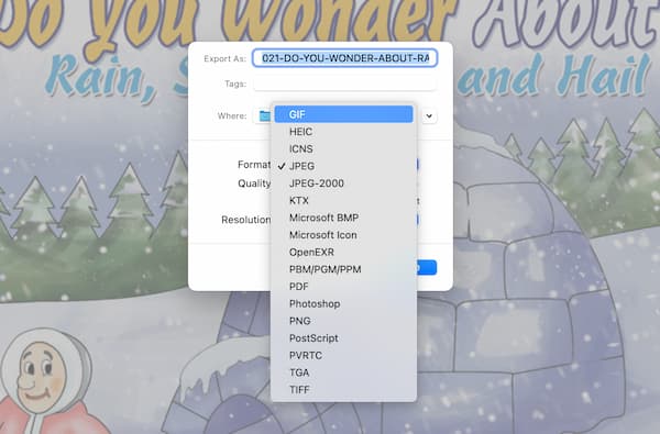 Convertir PDF en GIF Mac