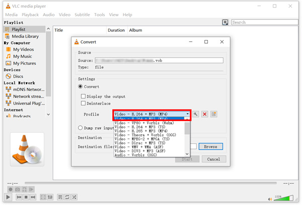 Convert Vob to MP4 Free In Vlc
